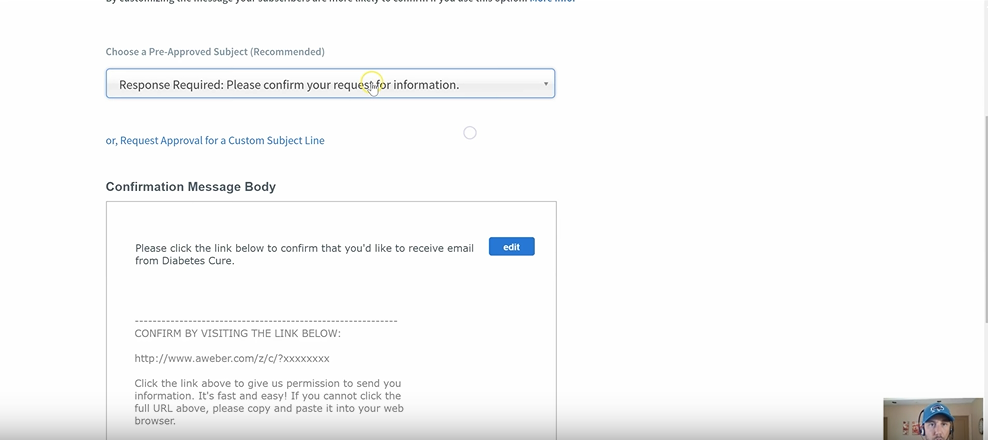 choose a pre-approved subject