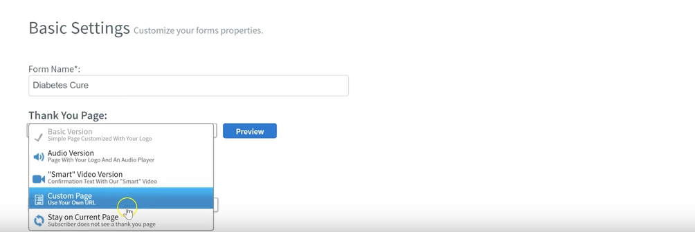 custom page