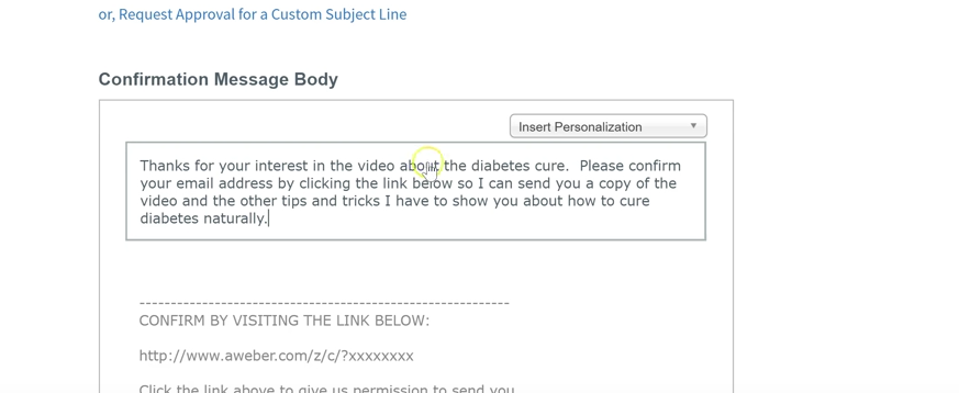 custom subject line